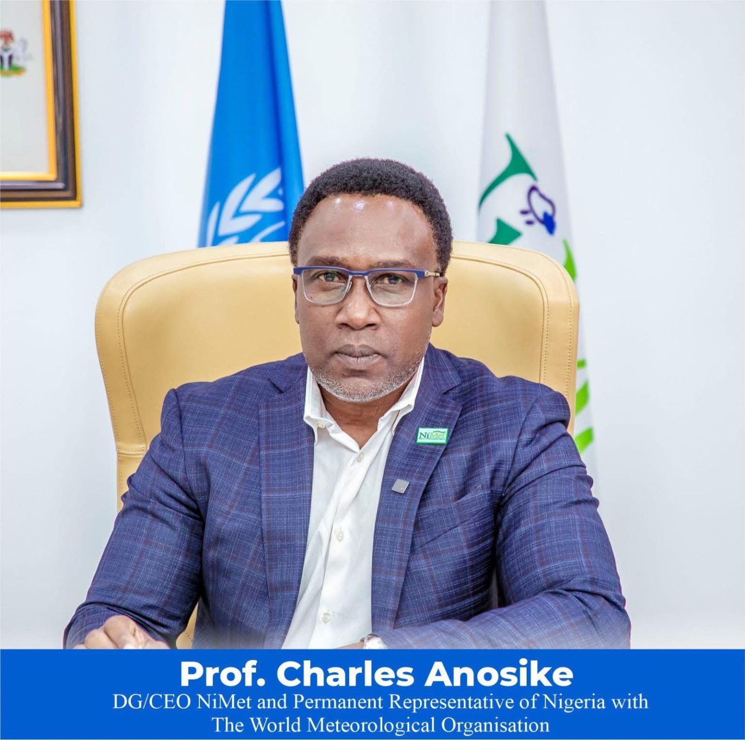 ECOWAS elects NiMet’s chief executive Professor Anosike as NHMS President