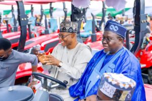 Tinubu’s political adviser Masari attends launch of Kaduna’s 150,000 free fertilizers, tractors distribution